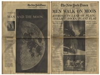 MEN WALK ON MOON -- 21 July 1969 Edition of The New York Times Newspaper